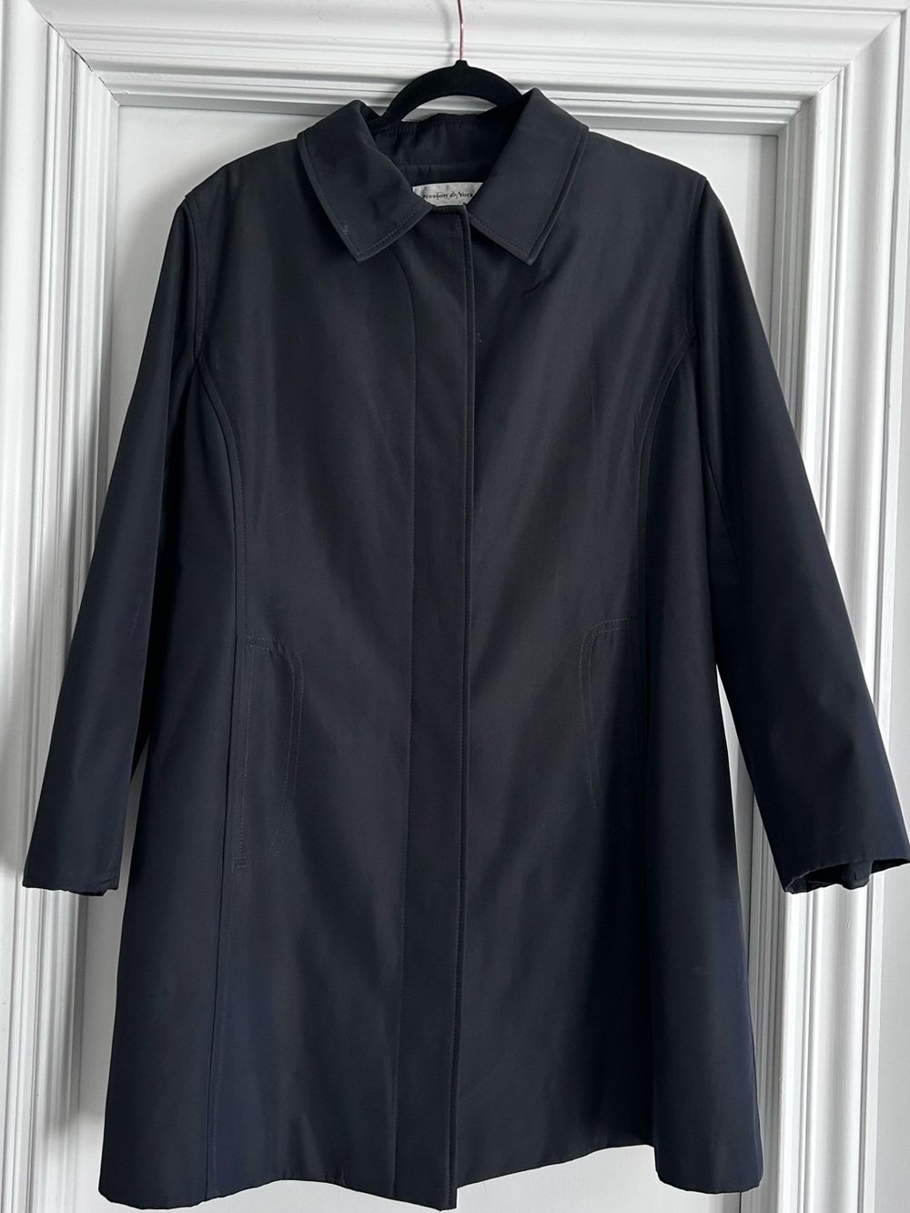Preston & York Black Coat with Leopard Lining